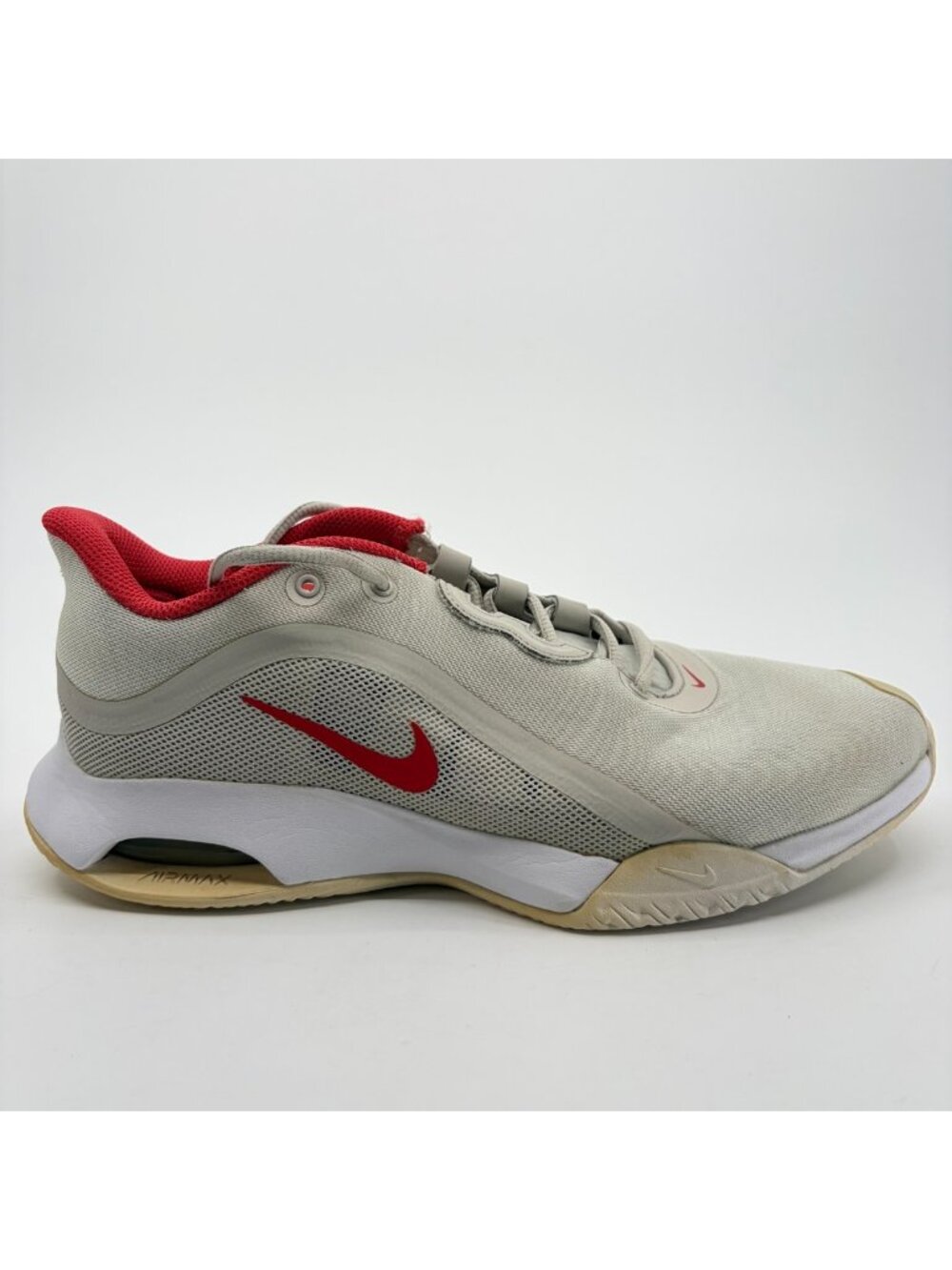 Nike Court Air Max Volley Womens Size 9 Light Bone Red Running Shoes Sneakers